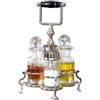 LOBERON Fayetteville Ampolliera - Set da tavola di 5 pezzi - Ampolliera in ottone argentato, trasparente/argento