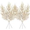 MUNSKT 20 pezzi di aghi di pino artificiali, steli di pino scintillanti, decorazioni per rami di alberi, finte branche per alberi di Natale, mazzi per feste, decorazioni per matrimoni