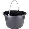 woplus Secchio da costruzione, 10 litri, in plastica, per malta, per cemento, per acqua, da giardino, in plastica, colore nero (10 pezzi, 10 litri)