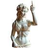 Generic Statua della dea viennese, decorazione in resina in stile Venere, statua con dito medio, divertente statuetta in miniatura, busto classico della testa, scultura mitologia viennese per soggiorno