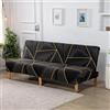 LJQAIZYL Copri Divano Senza Bracciolo Elasticizzato Antigraffio Copridivano Clic Clac 3 2 Posti Senza Braccioli Antiscivolo Lavabile Rimovibile Fodera per Futon Divano Letto Pieghevole (150-190cm,G)