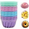 Fayemint 12 Mini Stampi in Silicone per Muffin, Stampo in Silicone, stampi riutilizzabili per cupcake,Stampo per Ciambella,per Pane e Torte, pasticcini Stampo