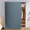 Generico Tenda Autoadesiva per Armadio Tenda Scorrevole Antipolvere per Scaffali Aperti Ufficio, Aula, Spazio di Lavoro, Divisorio, Libreria, Decorazione per Armadio,Blu,90cmW/200cmH