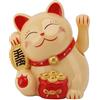Mumusuki 5.5in Lucky Cat Waving Arm Set, Electric Cute Waving Cat Waving Arm for Fortune Money e Good Luck Fortune Cat Statue Decorazioni per Decorare la Scrivania del Cassiere della (MLY11020-2 Giallo)