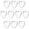 QUARKZMAN 10Pz Ornamento a Cuore Trasparente Riempibile 3cm Feste Matrimoni | Decorazione Sfera Natalizia Artigianato Fai-Da-Te, Palline Plastica Appese Forma Cuore Trasparente