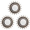 OIGUMR Confezione da 3 specchi vintage dorati - Specchi decorativi da parete, 25,1 x 25,1 cm