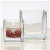 Sandra Rich Portacandela cubico in vetro, Ø 6 cm, Vetro, Höhe: 6 cm, Durchmesser: 6,0 x 6,0 cm, 1 pezzo