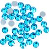 Wambere 1440 pezzi di strass con fissaggio a caldo, cristalli, strass con retro piatto, strass in vetro, pietre glitterate, strass per unghie, strass rotondi, cristalli rotondi, 4,6-4,8 mm, blu