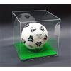 ONE SHOP di Bracalente Piero ONE SHOP Vetrina per Pallone da Calcio in Plexiglass Trasparente Teche Espositiva con Base Nera Box Porta Pallone Antipolvere Custodia Protettiva per Palloni Autografati da Collezione