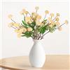 HOTUT Fiori Artificiali Finti Fiore di Seta Mazzo Fiori Artificiali Ortensia, 10 Pezzi Fiori di Palla di Crisantemo di Seta, Ortensie Artificiali con steli, per Bouquet di Nozze,Casa,Giardino,Ufficio