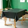 FANSU Tovaglia Plastificata PVC Cerata, Tinta Unita Tovaglie Rettangolare Impermeabile Antimacchia Facile da Pulire Copritavolo per Decorazioni Soggiorno Cucina Giardino (90x90cm,Nero)