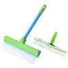 Ysaca Kit lavavetri in silicone riciclabile, strumento 3 in 1 per la pulizia dei vetri, con tergivetro in silicone girevole e spugna in microfibra per doccia, specchio, finestre, porte e parabrezza