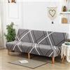 LJQAIZYL Copri Divano Senza Bracciolo Elasticizzato Antigraffio Copridivano Clic Clac 3 2 Posti Senza Braccioli Antiscivolo Lavabile Rimovibile Fodera per Futon Divano Letto Pieghevole (120-150cm,D)