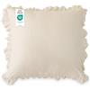 TOCOMOA Federa per cuscino, 40 x 40 cm, set da 2 pezzi, con volant e