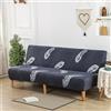 LJQAIZYL Copri Divano Senza Bracciolo Elasticizzato Antigraffio Copridivano Clic Clac 3 2 Posti Senza Braccioli Antiscivolo Lavabile Rimovibile Fodera per Futon Divano Letto Pieghevole (120-150cm,S)