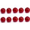 Whakano 100 perline di legno rotonde colorate per fai da te, con foro, per fai da te, macramè, fatti a mano per Natale, compleanni, premi, 16 x 17 mm, foro grande 6,8 mm, rosso