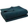 zoeppritz since 1828', Coperta in Morbido Pile con Punto d'uncinetto da 160 x 200 cm, Poliestere/Viscosa., 795 Dark Ocean., 160 x 200 cm