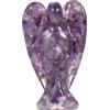 Lunaanda Statua dell'Angelo Custode in Ametista Naturale da 38 mm - Figura di Angelo in Cristallo di Ametista, Tasca Custode Reiki, Statuetta di Angelo di Ametista, Ornamento con Angelo in Cristallo