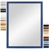 PrimeLuxe Specchio da parete 45 x 45 cm (dimensioni esterne), quadrato in blu scuro, colore e dimensioni a scelta, specchio per il bagno e il corridoio, con cornice in legno, prodotto in Germania