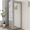 brisafe Specchio Magnetico 140x40 cm - Specchio a Figura Intera Senza Fori per Frigorifero, Porte in Legno e Pareti in Vetro, Adesivo con Magneti, Facile Installazione, Design Moderno, oro