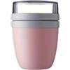 WEGLOK Contenitore per il Pranzo Mini, Porta Yogurt Refrigerato, Contenitore per Merende e Pappe, Scoparti Separati per Yogurt e Muesli, Adatto per il Freezer, il Microonde e la Lavastoviglie, 500 ml+200 ml
