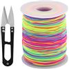 AMANDELIZABE Filo elastico per la creazione di gioielli, corda in gomma arcobaleno, colore elasticizzato, per gioielli fai da te (colore )