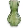 KORAT Set di 4 Vasi in Vetro Colorato da 25 cm per Fiori Vasi Decorativi per Centrotavola, Casa, Eventi, Matrimoni Stile Vintage con Superficie a Rilievo Colori Verde, Blu, Giallo, Rosa (Verde)