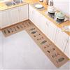 Mateju Tappeto Cucina Antiscivolo Lavabile, Lino Assorbente Tappetino Cucina Antiscivolo Gomma Tappeto per Cucina, Sala da Pranzo, Lavanderia (45x120cm,Pesce Artistico)