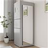 brisafe Specchio Magnetico 140x40 cm - Specchio a Figura Intera Senza Fori per Frigorifero, Porte in Legno e Pareti in Vetro, Adesivo con Magneti, Facile Installazione, Design Moderno, nero