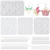 TYXHXTF Stampi In Silicone Resina Epossidica, Stampi in Resina per Orecchini Natale Kit per la Creazione di Gioielli per Fai da Te Personalizzati Gioielli Fatti a Mano Orecchini Pendenti Decorativi