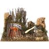 Holyart Forni e fuochi presepe: Fuoco con lampada effetto fiamma per presepe 8 cm 15x20x15 cm