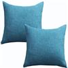 SWJ-swjssb Set Di 2 Copri Federe Cuscini Divano 50x70 Copricuscino 60x60 Con Cerniera,Federe Moderne Per Camera Da Letto Divano Decorativo Cotone e Lino Elegante Lavabile(Blue Green,50x50 cm Set Of 2)