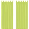 vidaXL Tende in Voile con Linguetta 2 pz Verde Mela, Tenda a Rete, Tenda Trasparente, Voile per Finestra, Trattamento Finestra, Tenda Pura Voile