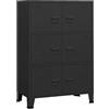 vidaXL Armadio Classificatore Industriale Nero 75x40x115 cm in Metallo