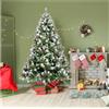 Generico Albero di Natale Pino SCANDINAVO con BACCHE ROSSE h. 120h 80 cm, Doppi Rami in PVC+PE, Punte INNEVATO, Abete Germogliato Supporto Base in Metallo, Folto Aghi di Pino realistico (120 cm - 260 rami)