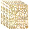 Giantree Kit di adesivi autoadesivi in vinile da 2,5 cm, con lettere e numeri, impermeabili, per cassette postali, bottiglie d'acqua, album di ritagli, quaderni (oro)