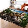 Mateju Tappeto Salotto Moderno, 3D Dinosauri Animali Tappeti Camera da Letto, rug Antiscivolo Lavabile per Salotto, Cucina, Bagno, Bambini Cameretta (80x160cm,Tyrannosaurus Rex)