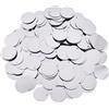 CABODYALS 454 pz di Paillettes Piatte Rotonde Argentate, Sfuse, 20mm, Grandi, con Un Foro nella Parte Superiore, in PVC Metallizzato, Scintillanti, Applique, Paillettes per Cucire, Realizzare Vestiti