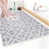 ZOKBOM Tappetino da doccia in luffa antiscivolo, 60 x 80 cm, grande tappetino da doccia in luffa per doccia interna, tappetino rettangolare anti muffa per vasca da bagno con scarico per aree umide,