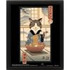 Pyramid International EPPL71522 Vincent Trinidad Decorazione da Parete Incorniciata Lenticolare Nera 3D, Design Neko Ramen Ukiyo-E, 28.5 cm x 23.5 cm