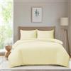 Hadi London Set copripiumino in microfibra, per letto singolo, matrimoniale, king size, morbido, traspirante, con 2 federe coordinate (crema, king size)