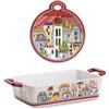 EGAN set Pirofila da forno Paese Mio colore Rosso 24,5×13 cm con sottopentola Paese Mio Rosso 17 x 19 cm