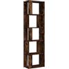 vidaXL Libreria Rovere Fumo 45x24x160 cm in Legno Multistrato