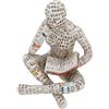 Marhynchus Statuetta in Resina con Donna Sculture Statue Che Legge Innovativa Statua da Donna con Lettura in Pasta di Cellulosa Ornamenti per Scaffali per Libri Figurine[G]
