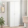 Keyroto Armadio Portascope Salvaspazio 2 Ante Multiuso in Legno Multistrato Bianca 70x35x180 cm