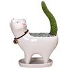 WINBST Vasi In Ceramica,Bellissimo Gatto Coda Contenitore Con Foro Di Scarico Piante Grasse Decorazione Desktop