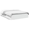 IKAYAA Letto Matrimoniale con Contenitore 140x200 Giroletto Matrimoniale Legno con Cassetti Struttura Letto Giroletto Moderno in Legno Multistrato-Bianco-140 x 200 cm
