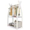 MAMOI® Armadio per Bambini in Legno 95x106x32cm / 53x95x32cm | Appendiabiti bambini da terra | Porta abiti | Guarderoba bambini per la cameretta | Armadio | 100% ECO | Prodotto nell'UE