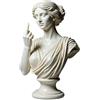 Generic Statua della dea viennese, decorazione in resina in stile Venere, statua con dito medio, divertente statuetta in miniatura, busto classico della testa, scultura mitologia viennese per soggiorno