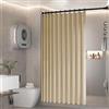 BOYOUTH Tende da doccia pieghevoli pesanti a fisarmonica, in tessuto impermeabile, divisorio plissettato, tenda da bagno per bagno, vasche da bagno, hotel, spa, beige, 140 x 241 cm
